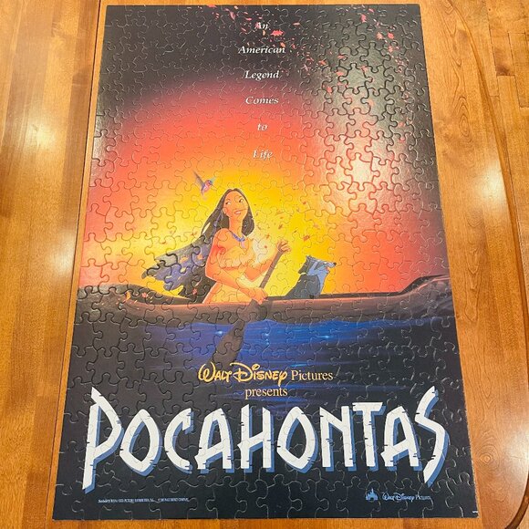 90s Pocahontas Movie Poster Puzzle 300 piece - COMPLETE - Vintage Walt Disney - Picture 2 of 10